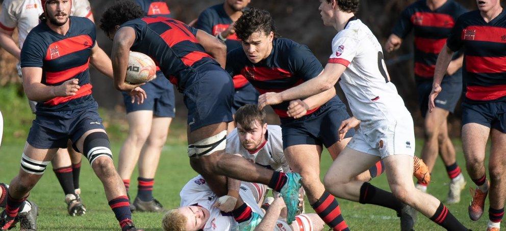 SMC Rugby Players against Trinity College Dublin in February 2023